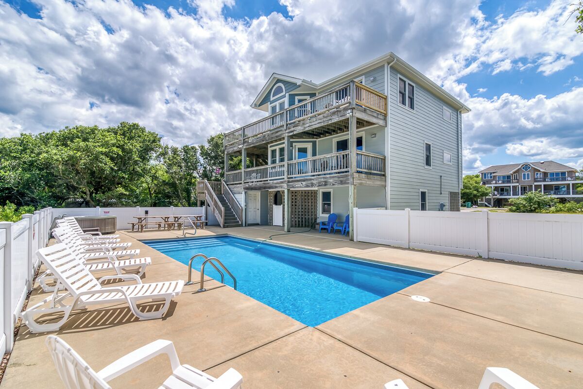 Een verwarmd zwembad