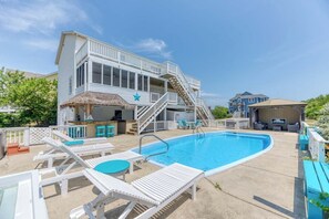 A heated pool - Partial ocean and sound views from this coastal Corolla getaway! (Corolla)