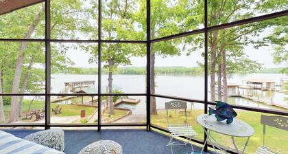 Lake Front house on Watts Bar Lake with large private dock, 2 screen porches