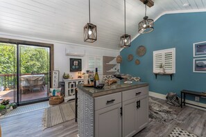 Interior - “Little Blue Cabin • Cozy Boho Hideaway • Jacuzzi, Fire Pit & Close to BRP” (Spruce Pine)