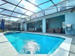 Outdoor pool - Fabulous Fun Themed 7BR Pool Home with Theater Room-3229LW (Davenport)