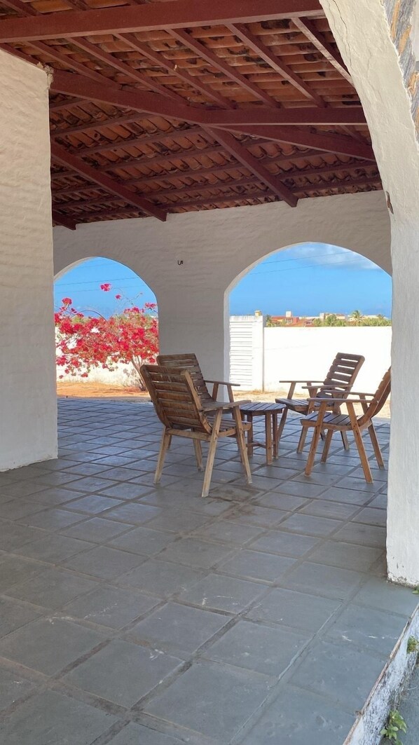Terrace/patio - House with pool near Águas Belas beach (Caponga)