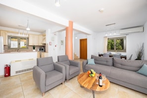 Fireplace, DVD player, books - Villa Inna - Three Bedroom Villa, Sleeps 6 (Lefkada)