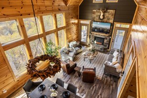 Smart TV, fireplace, video games