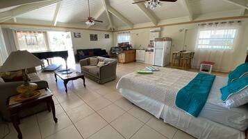 2 bedrooms, iron/ironing board, WiFi, bed sheets