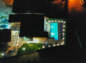 A heated pool
