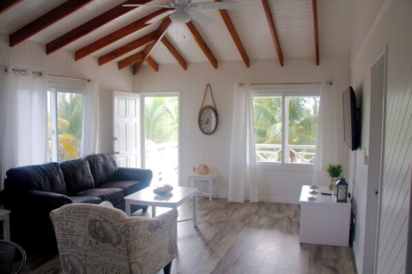 Smart TV - Arts Fest Family Villa: 4BR, Sleeps 8, Sidewalk (Placencia)