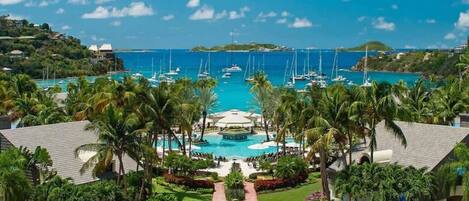 Outdoor pool, a heated pool