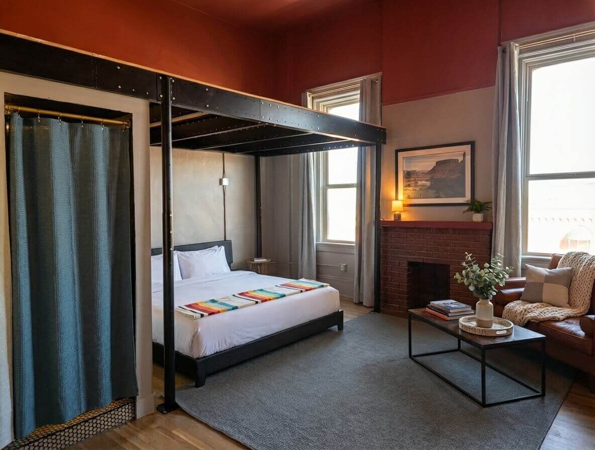 Chambre Double « Premier », 1 très grand lit, réfrigérateur