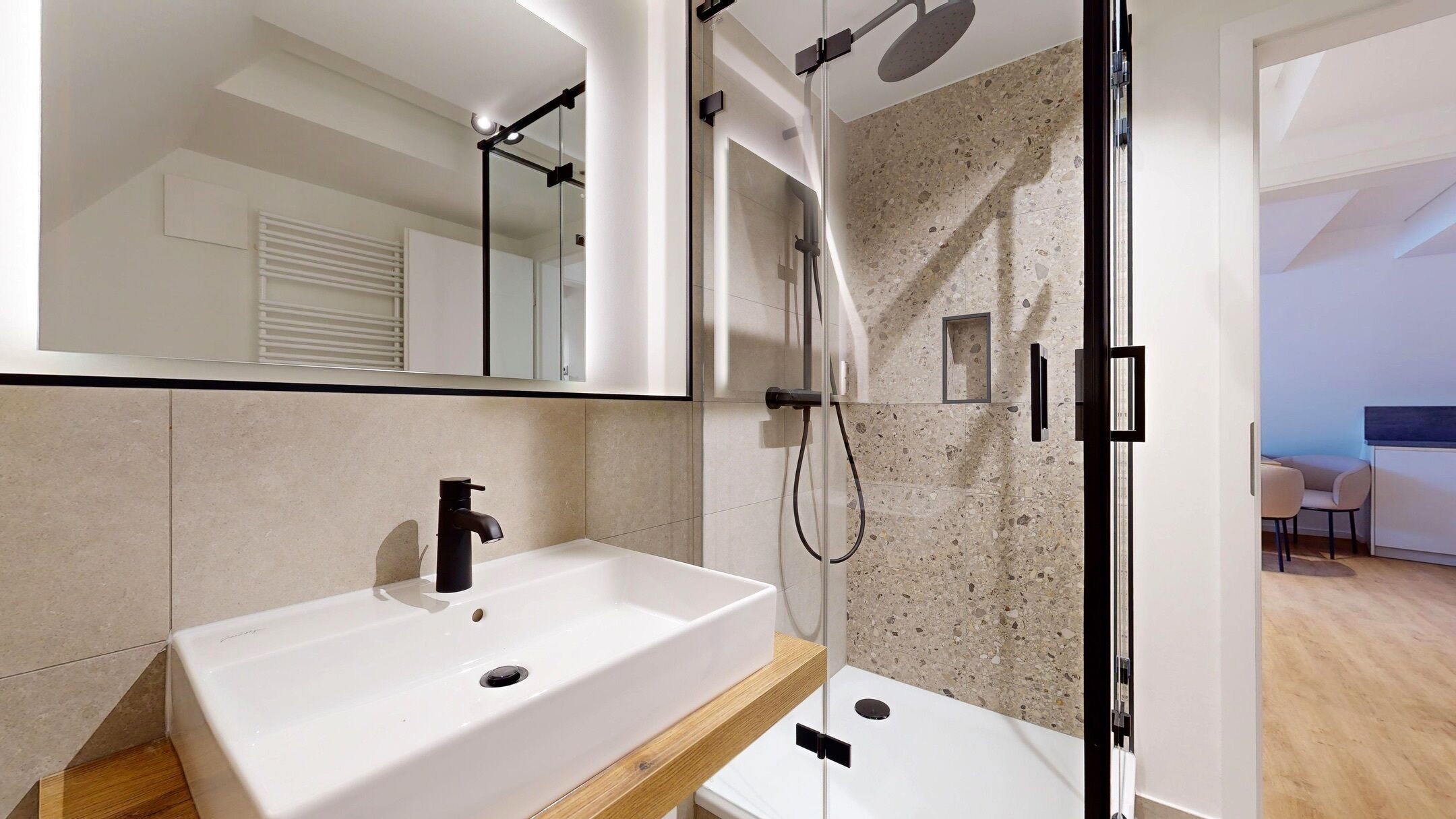 Hair dryer, towels