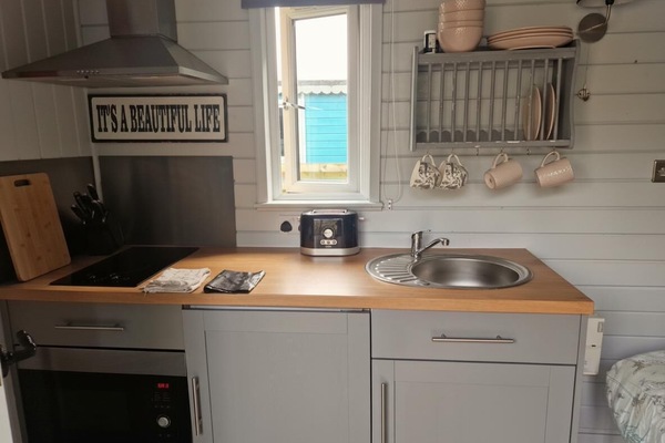 Fridge, microwave, stovetop, toaster