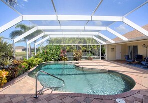 A heated pool