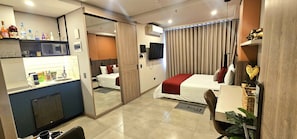 Quarto luxo, vista para a cidade | Roupas de cama de algodão egípcio, roupas de cama premium