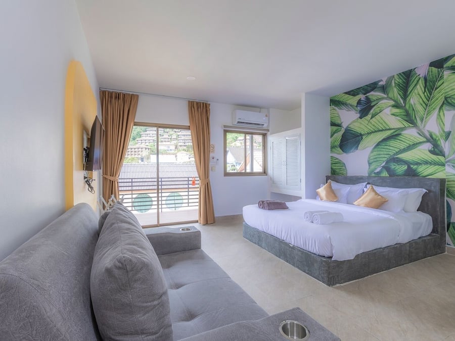 Triple Room, Balcony, Hill View | In-room safe, desk, laptop workspace, blackout drapes