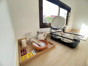 Triple Room, Balcony, Hill View | Private kitchen | Mini-fridge