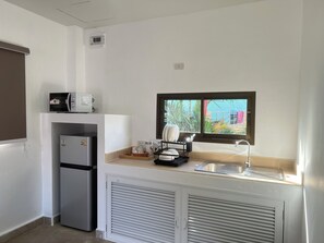 Triple Room, Balcony, Hill View | Private kitchen | Mini-fridge