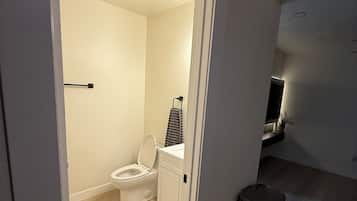 Asciugacapelli, asciugamani, sapone, shampoo