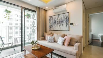 Appartement | Salle de bain | Articles de toilette de luxe, sèche-cheveux, bidet, serviettes fournies