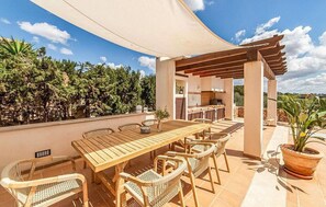 Outdoor dining - Stunning home in Llucmajor with private swimming pool, can be inside or outside (Llucmajor)