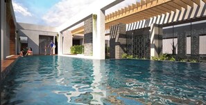 Indoor pool, outdoor pool