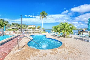 A heated pool