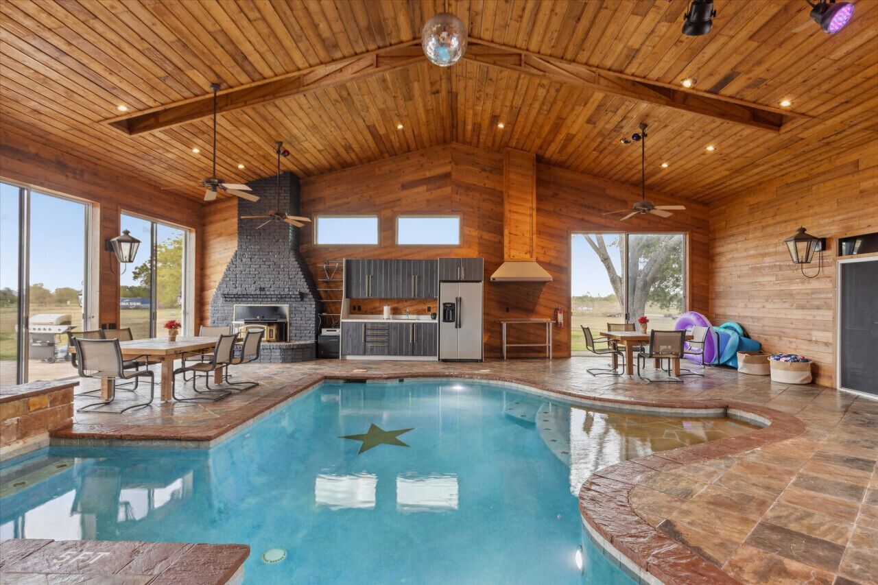 Indoor pool, a heated pool