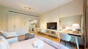 1 غرفة نوم ومكواة/لوح كي وواي فاي وملاءات أسرّة