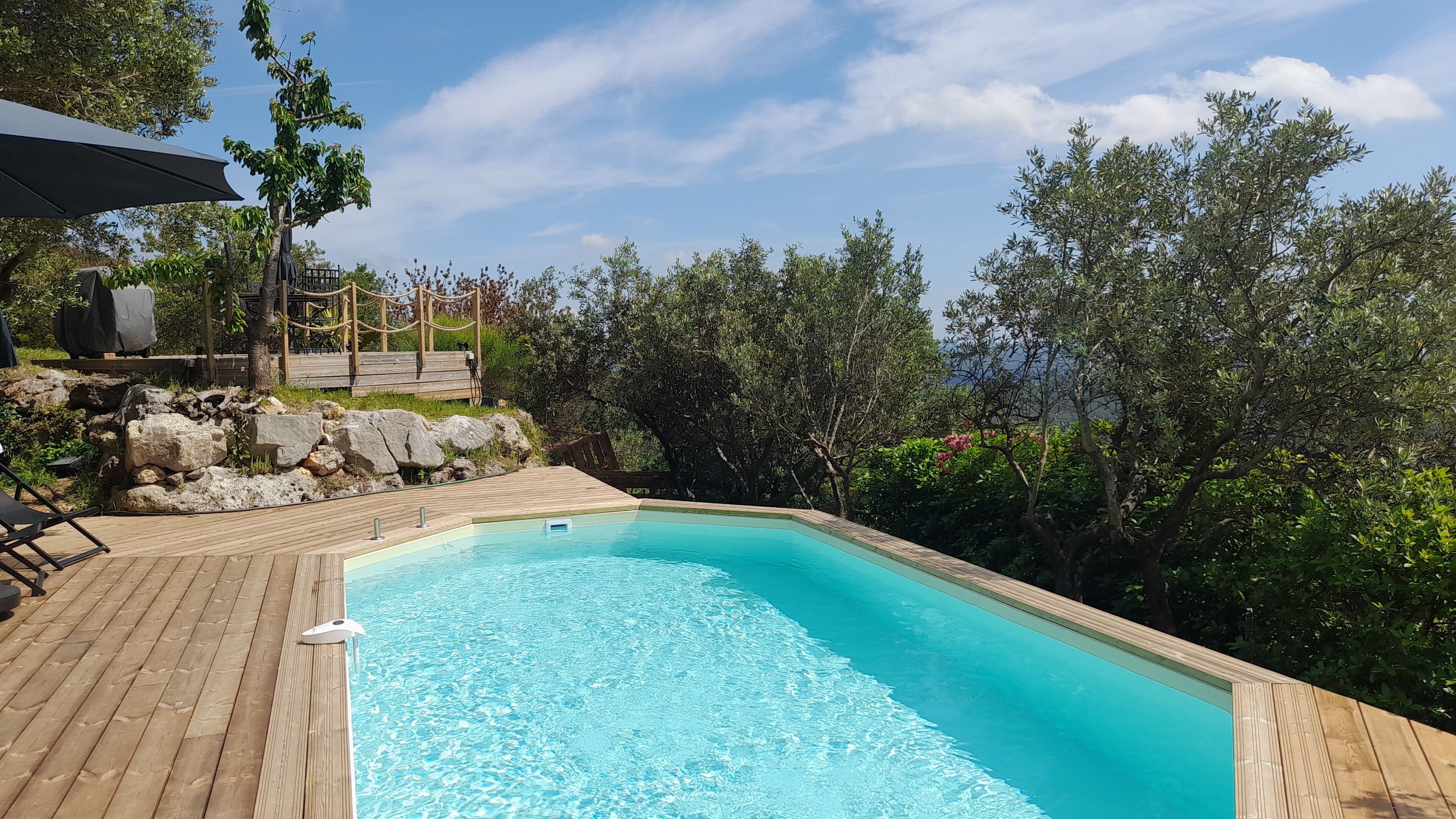 Piscine extérieure, piscine chauffée