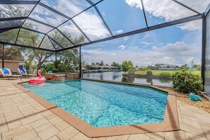 A heated pool