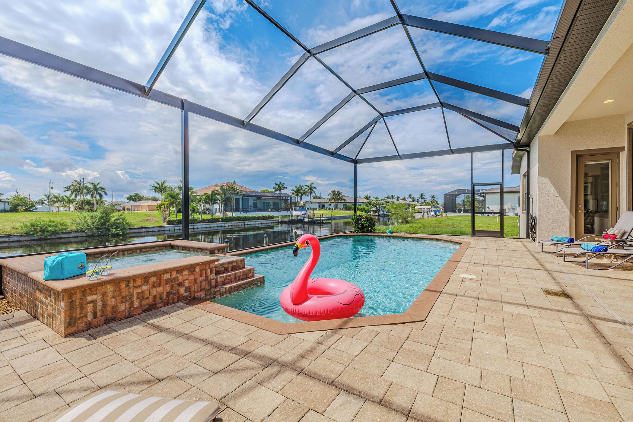 A heated pool