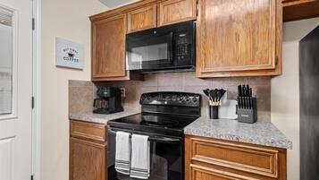 Stylish 3BR Retreat in Highly-Rated Locale | Private kitchen | Coffee/tea maker, electric kettle