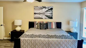 3 habitaciones, tabla de planchar con plancha, wifi y ropa de cama