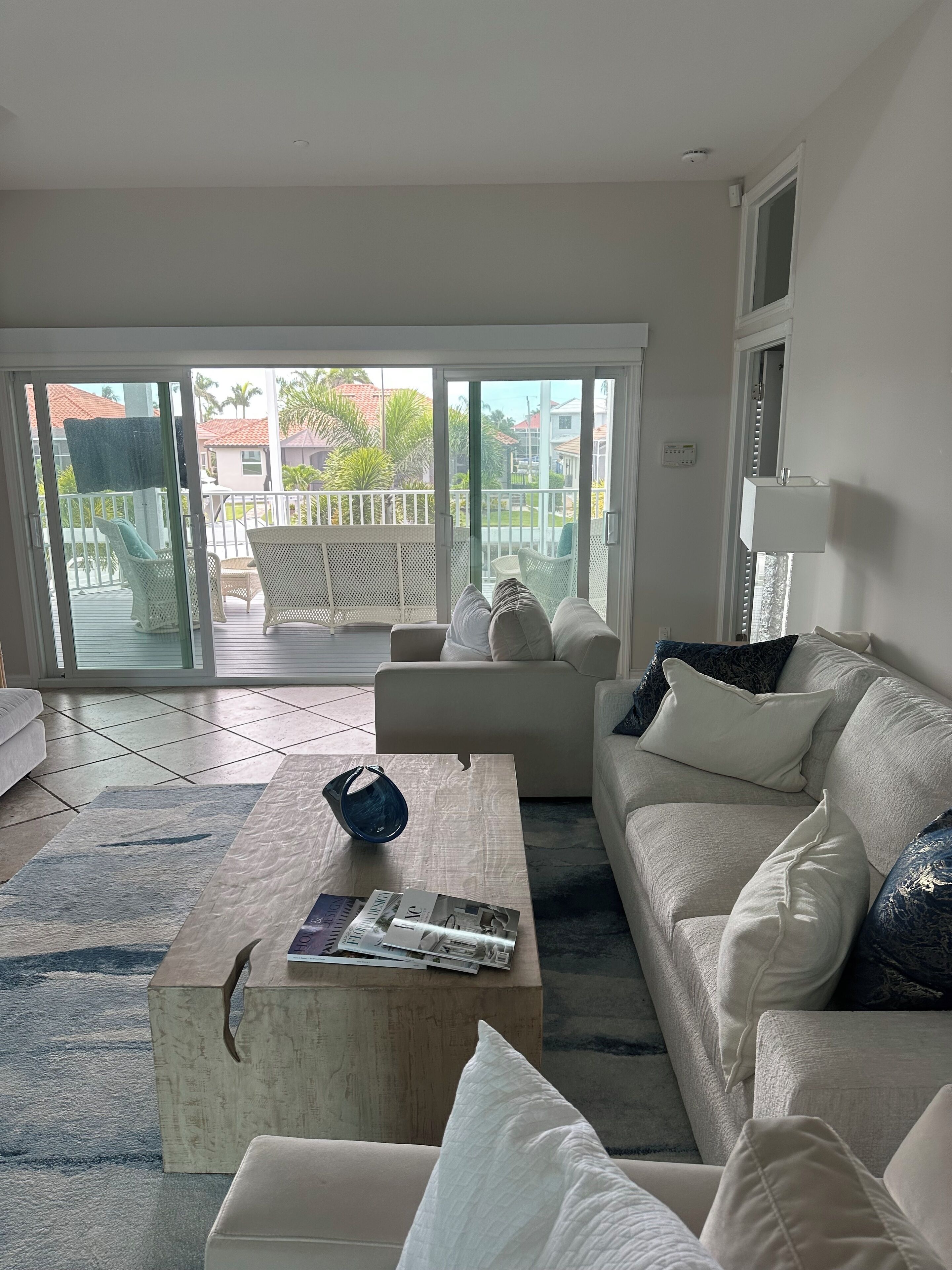 Smart TV, DVD player, books, computer monitors