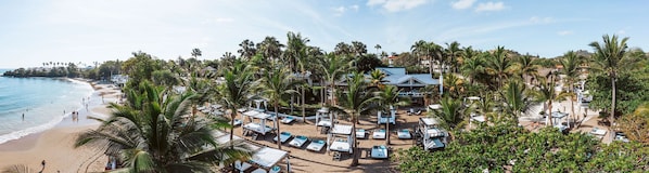 Aan een privéstrand