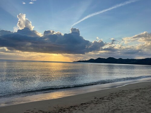 Large Oceanfront 4 Bedroom Home near Rincon directly on a Beautiful Quiet Beach