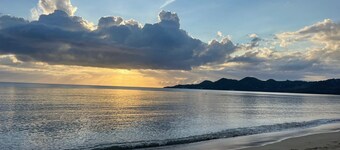 Large Oceanfront 4 Bedroom Home near Rincon directly on a Beautiful Quiet Beach