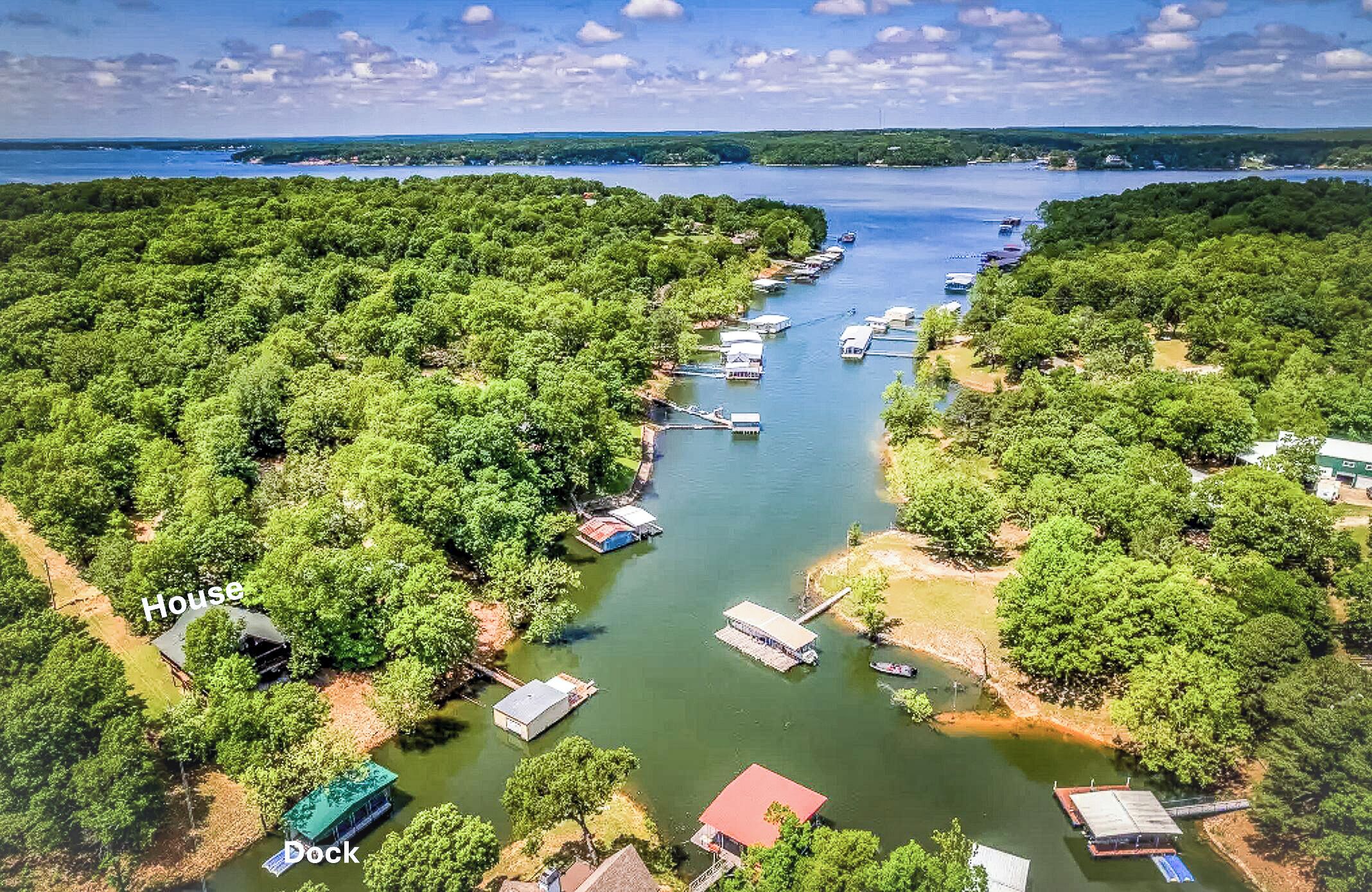 Ghost Hollow cove - our dock with the green cover