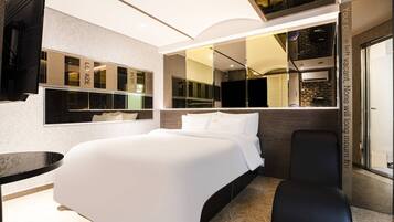 Chambre Double Premium | Bureau, espace de travail pour ordinateur portable, Wi-Fi gratuit