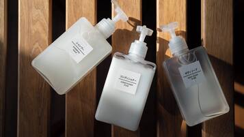 Shower, free toiletries, hair dryer, bidet