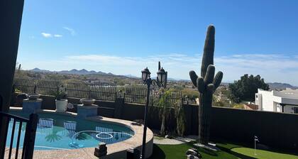 Spacious 4-bedroom house with Mountain View’s, pool and putting green.