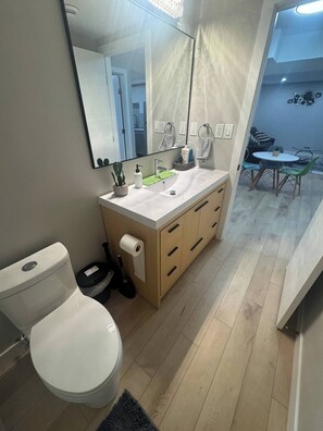 Towels, soap, toilet paper