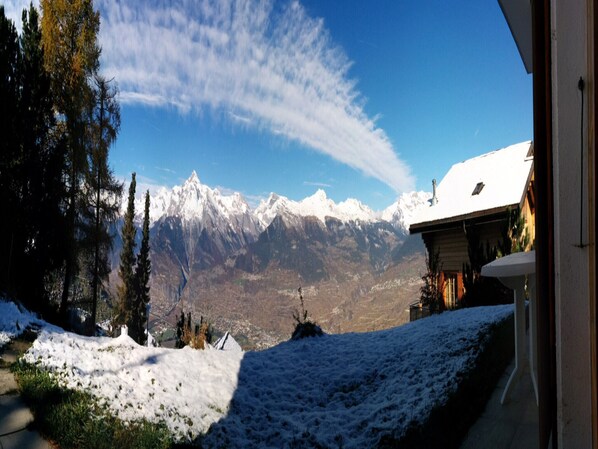 View from property - Sunny Apartment With Outdoor Dinning (Veysonnaz)