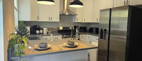 Microwave, oven, stovetop, dishwasher