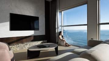 Suite Majestueuse, bain à remous, vue océan | 1 chambre, coffres-forts dans les chambres, chambres insonorisées