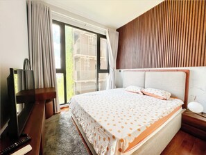 Superior Apartment, 1 Bedroom, Kitchen, City View | Minibar, desk, laptop workspace, blackout curtains - D'Edge Thao Dien (Ho Chi Minh City)