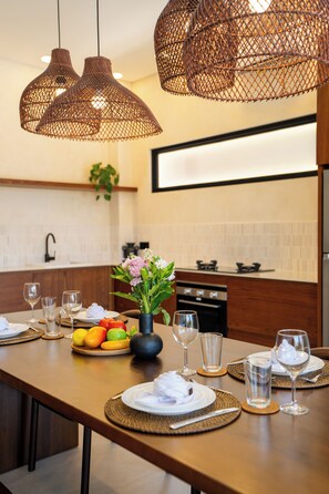 Deluxe Villa, Balcony, Hill View | Private kitchenette | Full-size fridge, microwave, oven, stovetop - Villa Balijero by Pertama Stay (Pecatu)