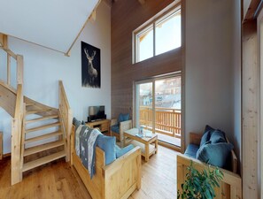 Living room - Apartment for Larger Gatherings (Veysonnaz)