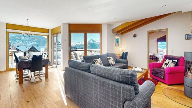Apartment | Living area - Mountain Apartment With Parking (Veysonnaz)