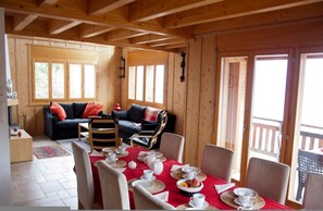 Chalet | Dining - Spacious Chalet Amidst Mountains (Nendaz)