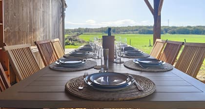 Gite Valades with pool and view